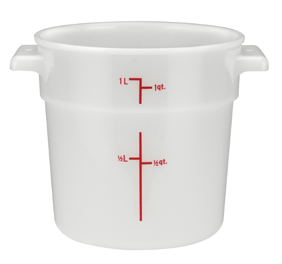 ERC1T Cresco Resco Round Food Container 1 qt, Translucent - Enhanced Smallwares - Enhanced Equipment