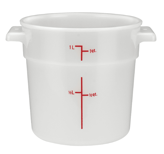 ERC1T Cresco Resco Round Food Container 1 qt, Translucent - Enhanced Smallwares - Enhanced Equipment