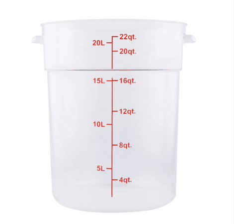 ERC22T Cresco Resco Round Food Container 22 qt, Translucent - Enhanced Smallwares - Enhanced Equipment