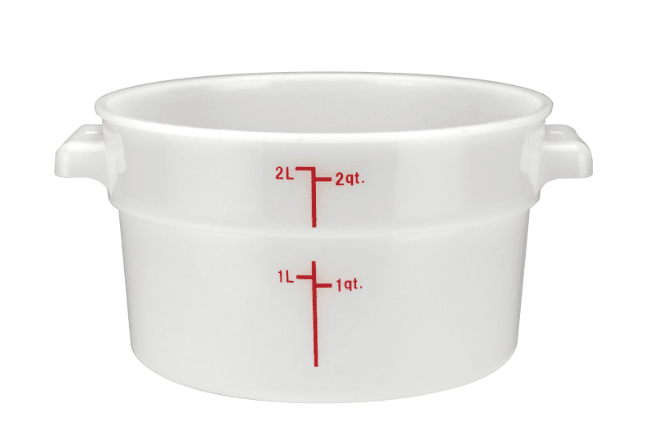 ERC2T Cresco Resco Round Food Container 2 qt, Translucent - Enhanced Smallwares - Enhanced Equipment