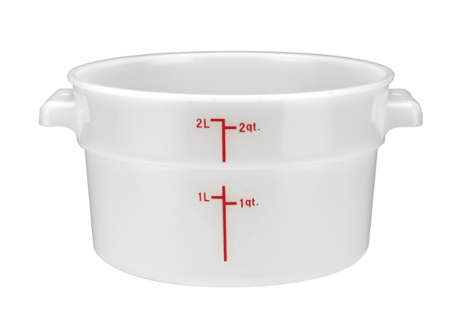ERC2T Cresco Resco Round Food Container 2 qt, Translucent - Enhanced Smallwares - Enhanced Equipment