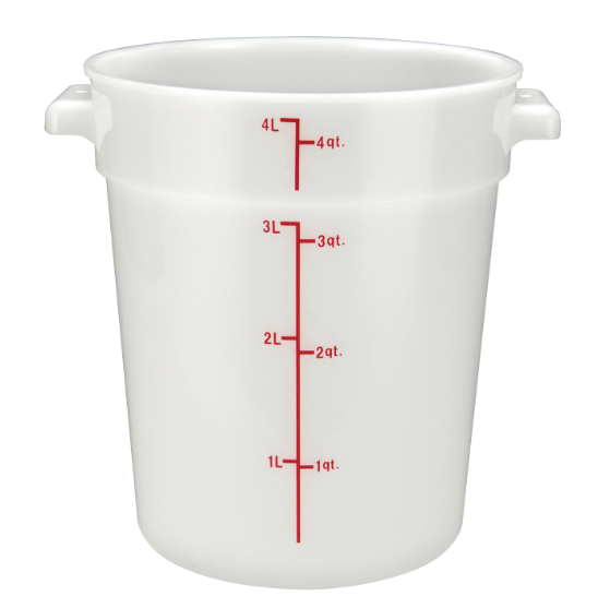 ERC4T Cresco Resco Round Food Container 4 qt, Translucent - Enhanced Smallwares - Enhanced Equipment