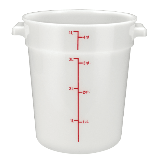 ERC4T Cresco Resco Round Food Container 4 qt, Translucent - Enhanced Smallwares - Enhanced Equipment