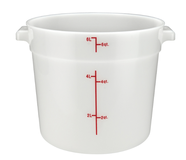 ERC6T Cresco Resco Round Food Container 6 qt, Translucent - Enhanced Smallwares - Enhanced Equipment