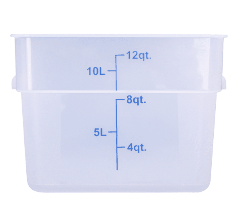 ESC12T Cresco Resco Food Storage Container, 12 Qt., Square, Translucent - Enhanced Smallwares - Enhanced Equipment