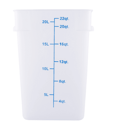 ESC22T Cresco Resco Food Storage Container, 22 Qt., Square, Translucent - Cresco Resco Smallwares - Enhanced Equipment