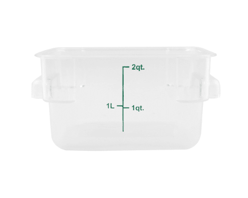 ESC2C Cresco Resco Food Storage Container, 2 Qt., Square, Clear - Enhanced Smallwares - Enhanced Equipment