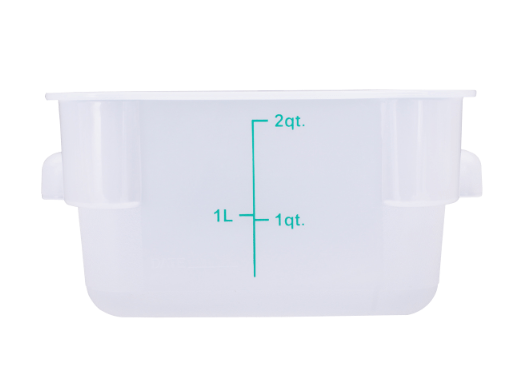 ESC2T Cresco Resco Food Storage Container, 2 Qt., Square, Translucent - Enhanced Smallwares - Enhanced Equipment
