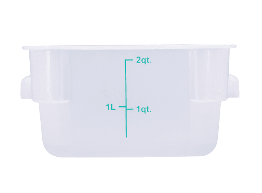 ESC2T Cresco Resco Food Storage Container, 2 Qt., Square, Translucent - Enhanced Smallwares - Enhanced Equipment