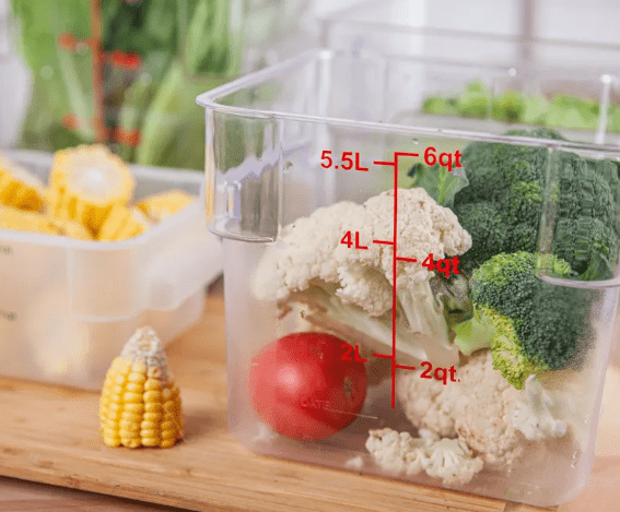 ESC6C Cresco Resco Food Storage Container, 6 Qt., Square, Clear - Enhanced Smallwares - Enhanced Equipment