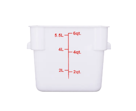 ESC6T Cresco Resco Food Storage Container, 6 Qt., Square, Translucent - Enhanced Smallwares - Enhanced Equipment
