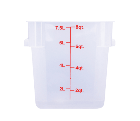 ESC8T Cresco Resco Food Storage Container, 8 Qt., Square, Translucent - Cresco Resco Smallwares - Enhanced Equipment