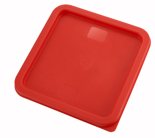ESCL68R Cresco Resco Square Lid For 6 & 8 qt Container, Red - Enhanced Smallwares - Enhanced Equipment