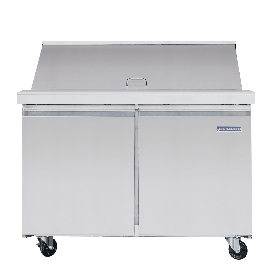 ESPM - 48 - 18 - HC Enhanced 48" Refrigerated Sandwich/Salad Prep Unit, Mega Top - Enhanced Refrigeration - Refrigeration - Enhanced Equipment