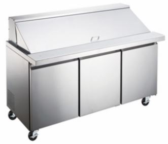 ESPM - 72 - 30 - HC Enhanced 72" Refrigerated Sandwich/Salad Prep Unit, Mega Top - Enhanced Refrigeration - Refrigeration - Enhanced Equipment