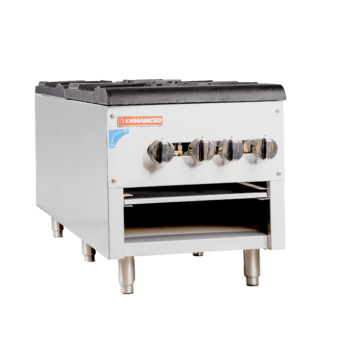 ESPS - 2 Enhanced STOCK POT RANGE, DOUBLE Nat. Gas 220,000 BTU - Enhanced Gas Equipment - Stock Pot Range - Enhanced Equipment