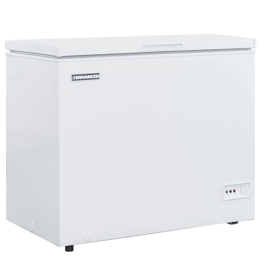 EXF - 252 Enhanced Chest Freezer, solid door, 8.1 cubic feet, white exterior, 38" wide, 1 basket - Enhanced Freezers - Freezer/Dipping Cabinet - Enhanced Equipment