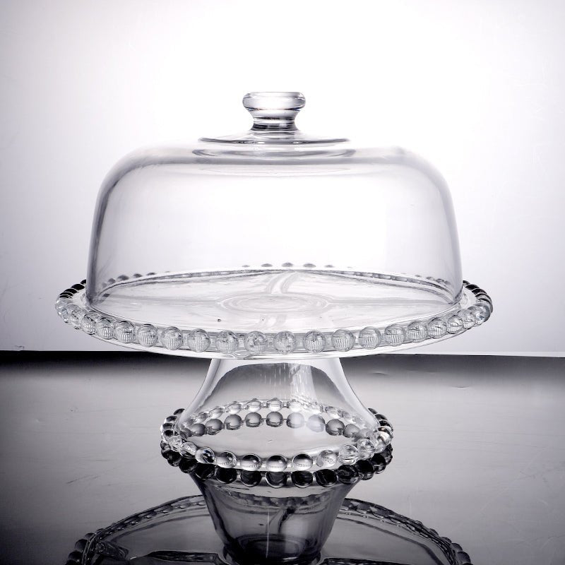 PL - 9212ZD Enhanced Glass Cake Stand with Cover - Enhanced Glassware - Glassware - Enhanced Equipment