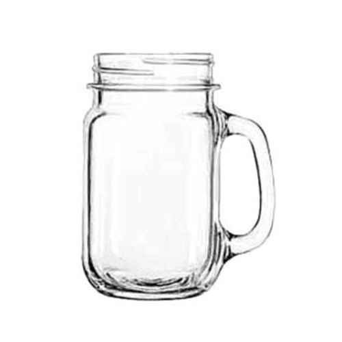 Z59515 Enhanced Glass Mason Jar with Handle - 1 Dozen - Enhanced Glassware - Enhanced Equipment