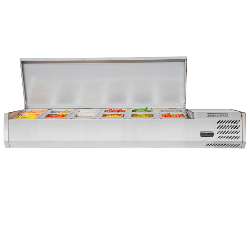 CTSP-60-15-HC Enhanced 60" Countertop Refrigerated Topping Stations - Enhanced Refrigeration - Refrigeration - Enhanced Equipment