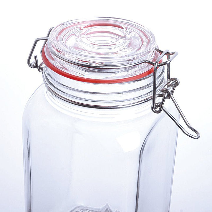 CW-41800F Enhanced 65 Oz. Glass Storage Jar with Lock Seal - EA - Enhanced Glassware - Glassware - Enhanced Equipment
