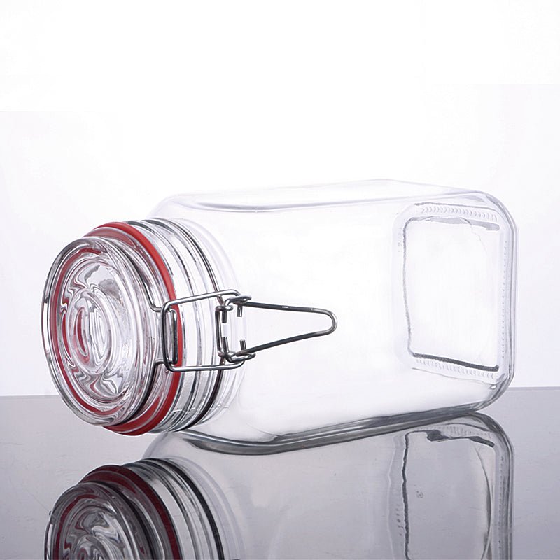 CW-41800F Enhanced 65 Oz. Glass Storage Jar with Lock Seal - EA - Enhanced Glassware - Glassware - Enhanced Equipment