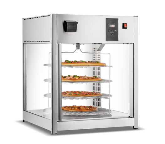 E-HW-158 Enhanced 24" Countertop Pizza Warmer with Roating Shelf - Enhanced Display Cases - Warmers - Enhanced Equipment