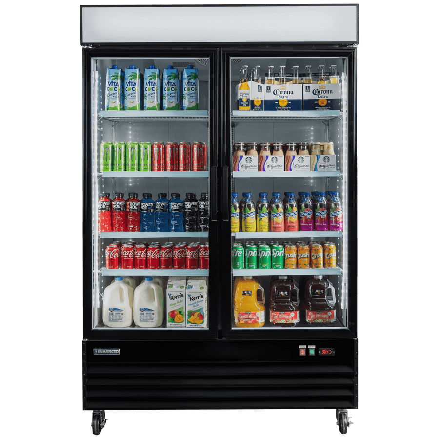 EGDM-45R-HC Enhanced Merchandiser Refrigerator, 2 Glass Doors - Enhanced Refrigeration - Refrigeration - Enhanced Equipment